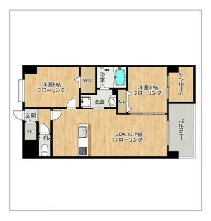 (仮称)麦野2丁目ビル【9階】の間取り