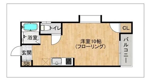 グリーズ別府【201号室】の間取り