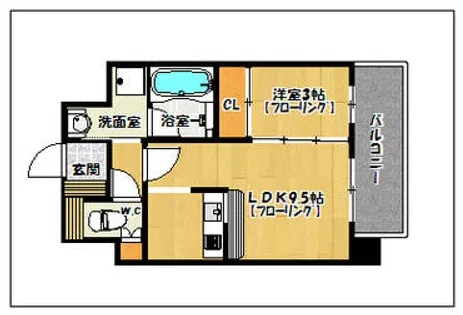 ネストピア天神東II【901号室】の間取り