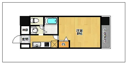 メゾンドヴィレ大濠【4階】の間取り