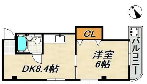 華山マンション【4階】の間取り