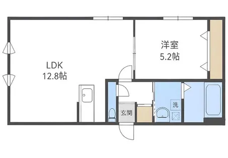 CASA PREMIATA新道東【2階】の間取り