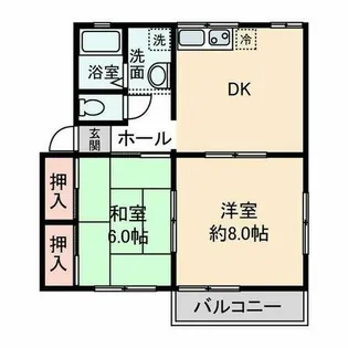 カルム青山B【2階】の間取り