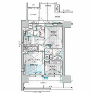 愛知県名古屋市東区葵3丁目【マンション】の間取り