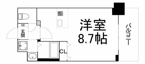 プレサンス心斎橋モデルノ【3階】の間取り