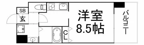 マンションはりげん【8階】の間取り