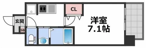 PARK HILLS今里Ray【9階】の間取り