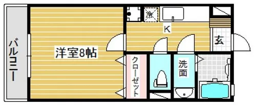 プライム日根野【2階】の間取り