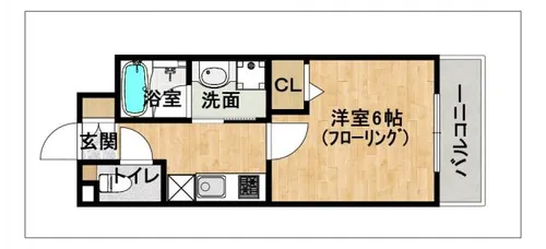 ビエラコート香椎【207号室】の間取り