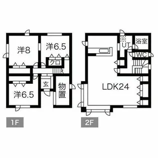 北海道札幌市北区新川四条11丁目【一戸建】の間取り