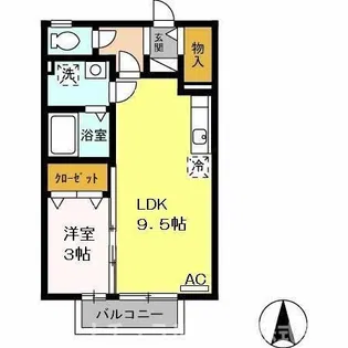 ELLE SOPHIA A棟【2階】の間取り
