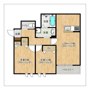 ヘーベルメゾンI-ne【202号室】の間取り