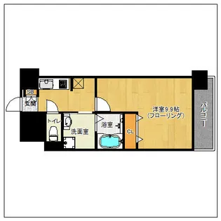 ネクストオーク大名【1204号室】の間取り