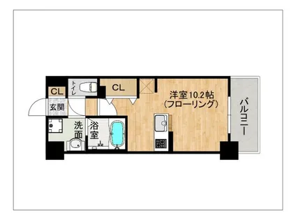 LUXCAS香椎浜【304号室】の間取り