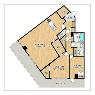 ザ・パークハウス福岡タワーズEAST【22階】の間取り