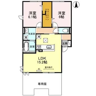 グランレーヴ壱番館【101号室】の間取り