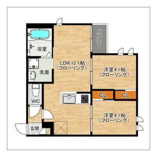 REGALEST FAM千早【2階】の間取り