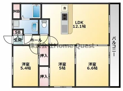 ヴェルドミールM【1階】の間取り