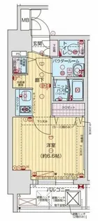プレサンス難波フィネスト【607号室】の間取り