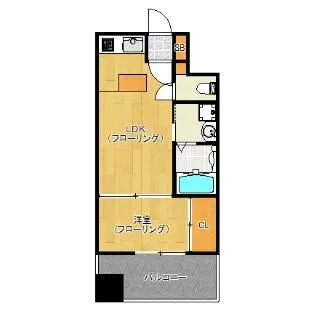 エステートモア天神【3階】の間取り