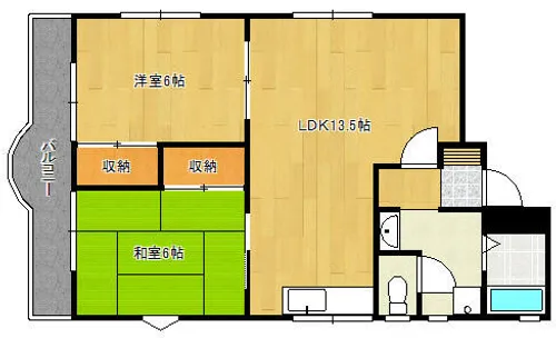 ハイランド【102号室】の間取り