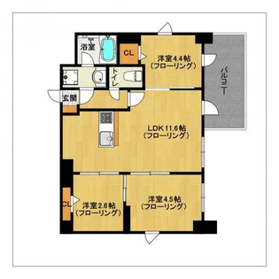 MODERN PALAZZO天神南II【9階】の間取り