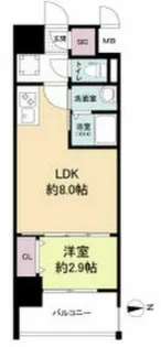 プライムアーバン南森町【7階】の間取り