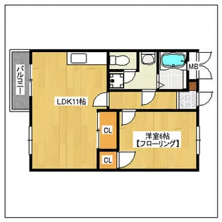 ライオンズマンション大濠西【1階】の間取り