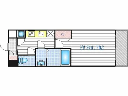 レジュールアッシュ中之島SOUTH【13階】の間取り