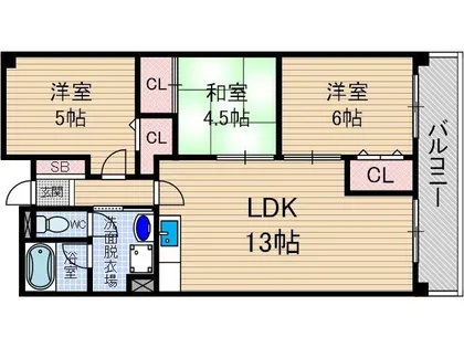 ピアタウン【404号室】の間取り