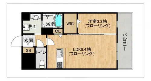 VALENTIA天神東【803号室】の間取り
