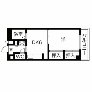 レジデンスオークラ【5階】の間取り