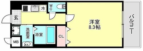 CionNISHIKUJO【404号室】の間取り