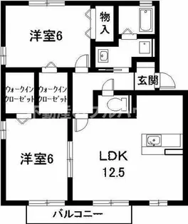ウィルモアいなり A棟【1階】の間取り