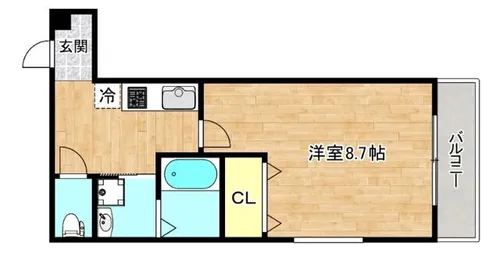 フジパレス新深江Ⅷ番館【2階】の間取り