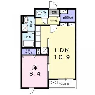 1LDKの間取り画像