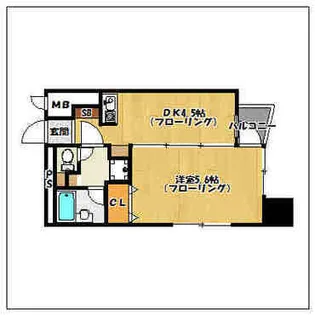 ダイナコートパピヨン吉塚【12F号室】の間取り