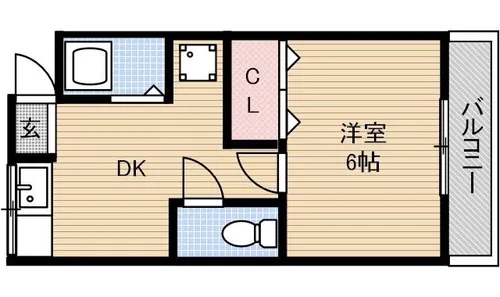 コーポ角野【5号室】の間取り