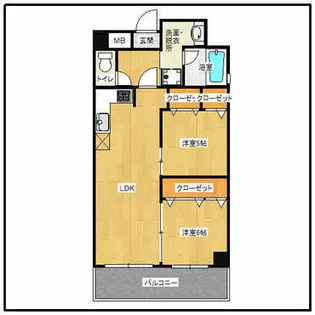 ヨーロピアン・タワー【1201号室】の間取り