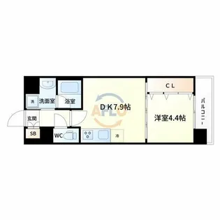 ストーム【6階】の間取り