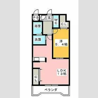 アートタウン ハル【102号室】の間取り