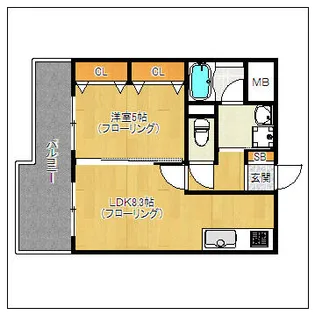 カマラード吉塚【2階】の間取り