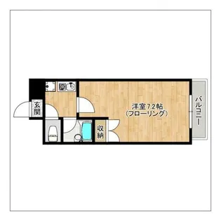 インプレザ竹下駅前II【806号室】の間取り