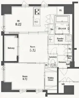 エンクレスト博多 THE TIME【2階】の間取り