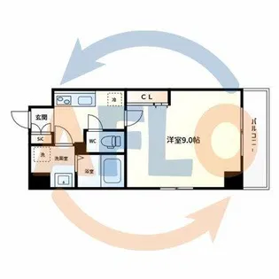 グランシエール都島【3階】の間取り