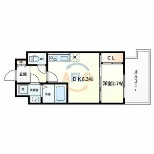 Alivis放出【7階】の間取り