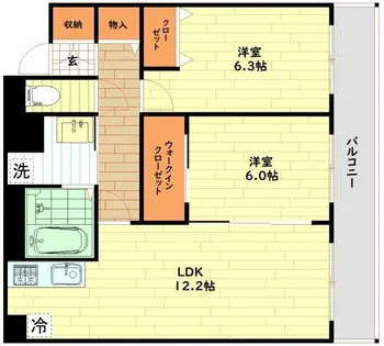 レジディア西天満【3階】の間取り