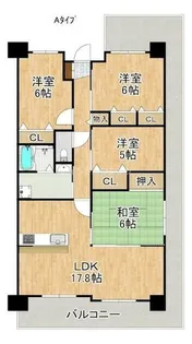 ブリティシュティンバー泉佐野スウィート【5階】の間取り