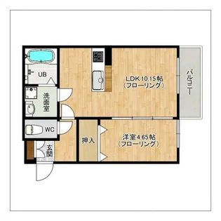 ホークヒルズ那珂川【201号室】の間取り