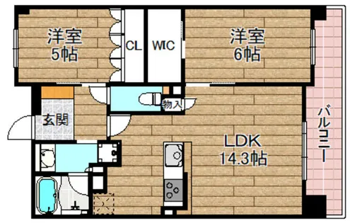 シエリア高槻松原町【804号室】の間取り